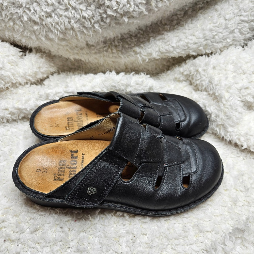 Finn Comfort Fisherman Style Leather Mules sz 37